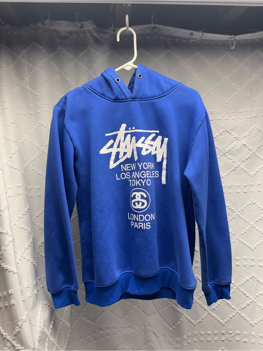 Stussy World Tour Hoodie Blue
Size M